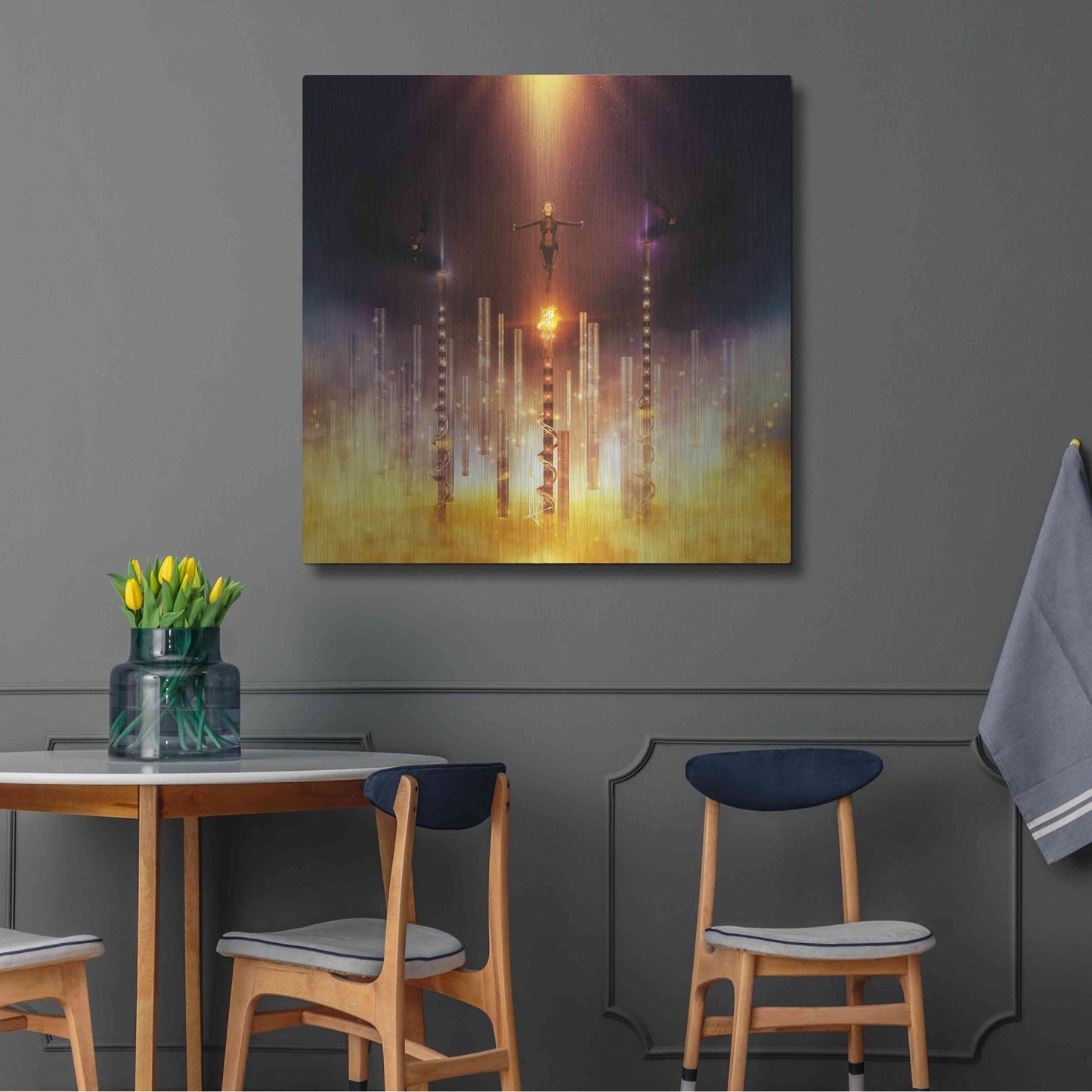 Luxe Metal Art 'Prometheus' by Mario Sanchez Nevado, Metal Wall Art,36x36