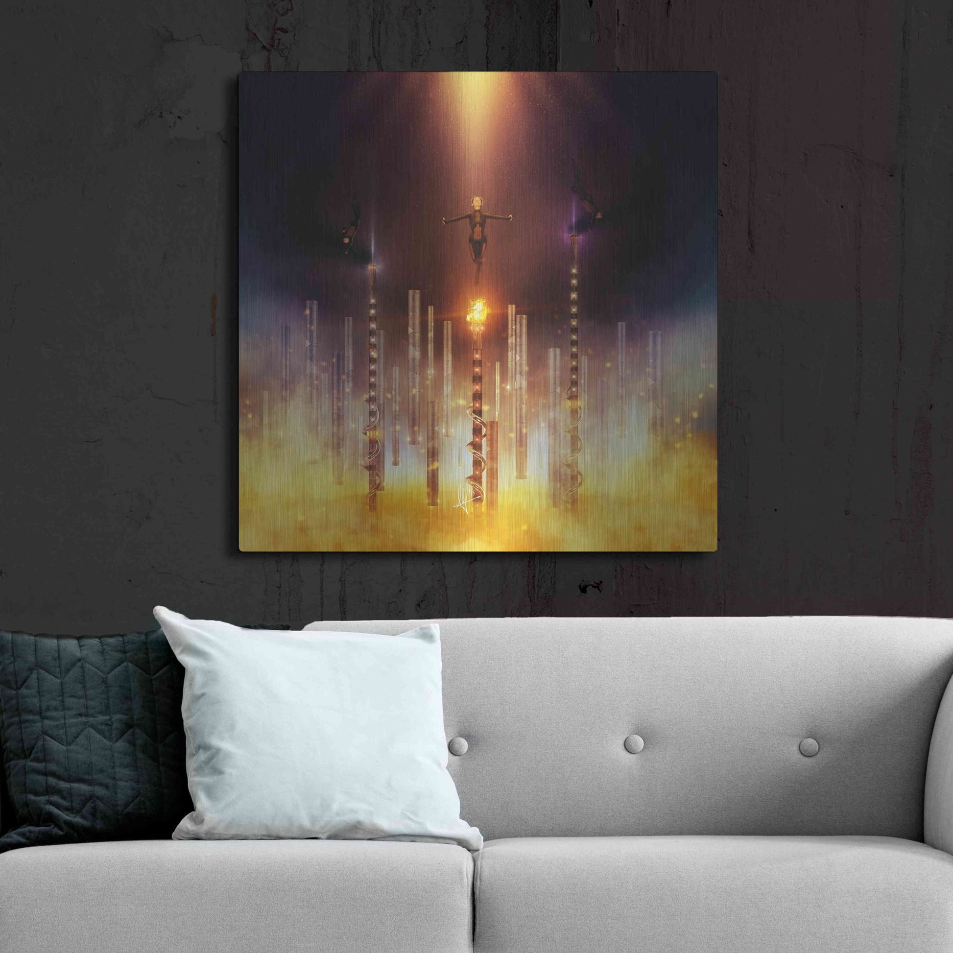 Luxe Metal Art 'Prometheus' by Mario Sanchez Nevado, Metal Wall Art,36x36