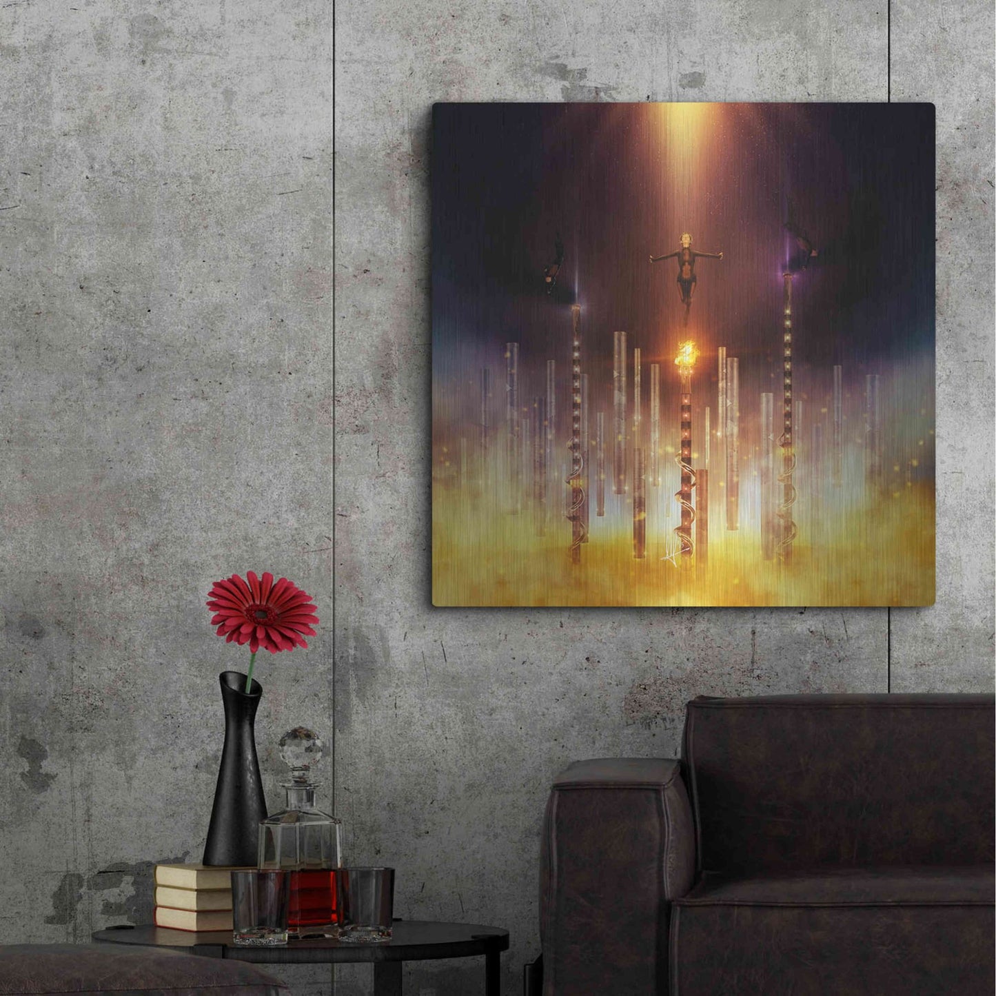 Luxe Metal Art 'Prometheus' by Mario Sanchez Nevado, Metal Wall Art,36x36