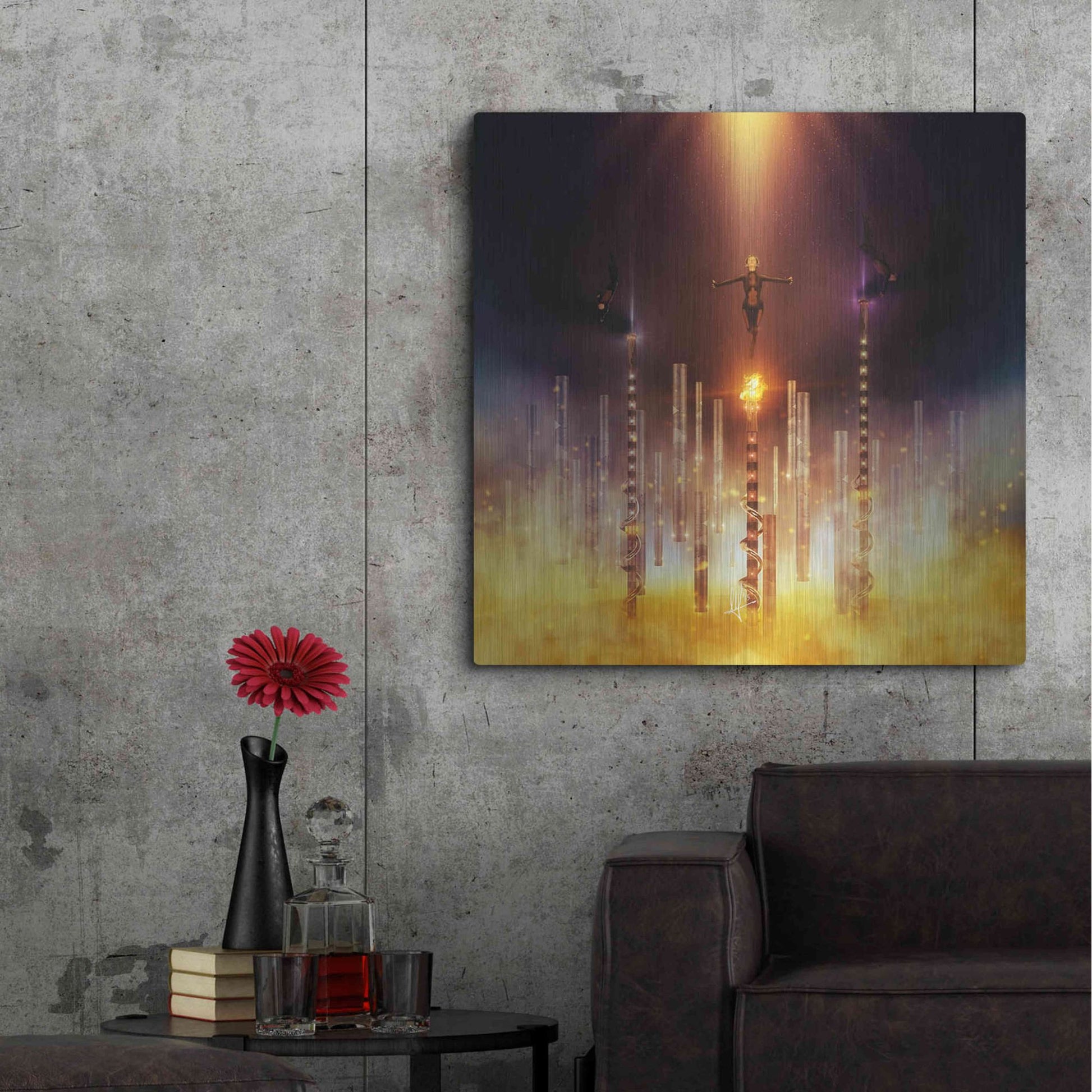 Luxe Metal Art 'Prometheus' by Mario Sanchez Nevado, Metal Wall Art,36x36