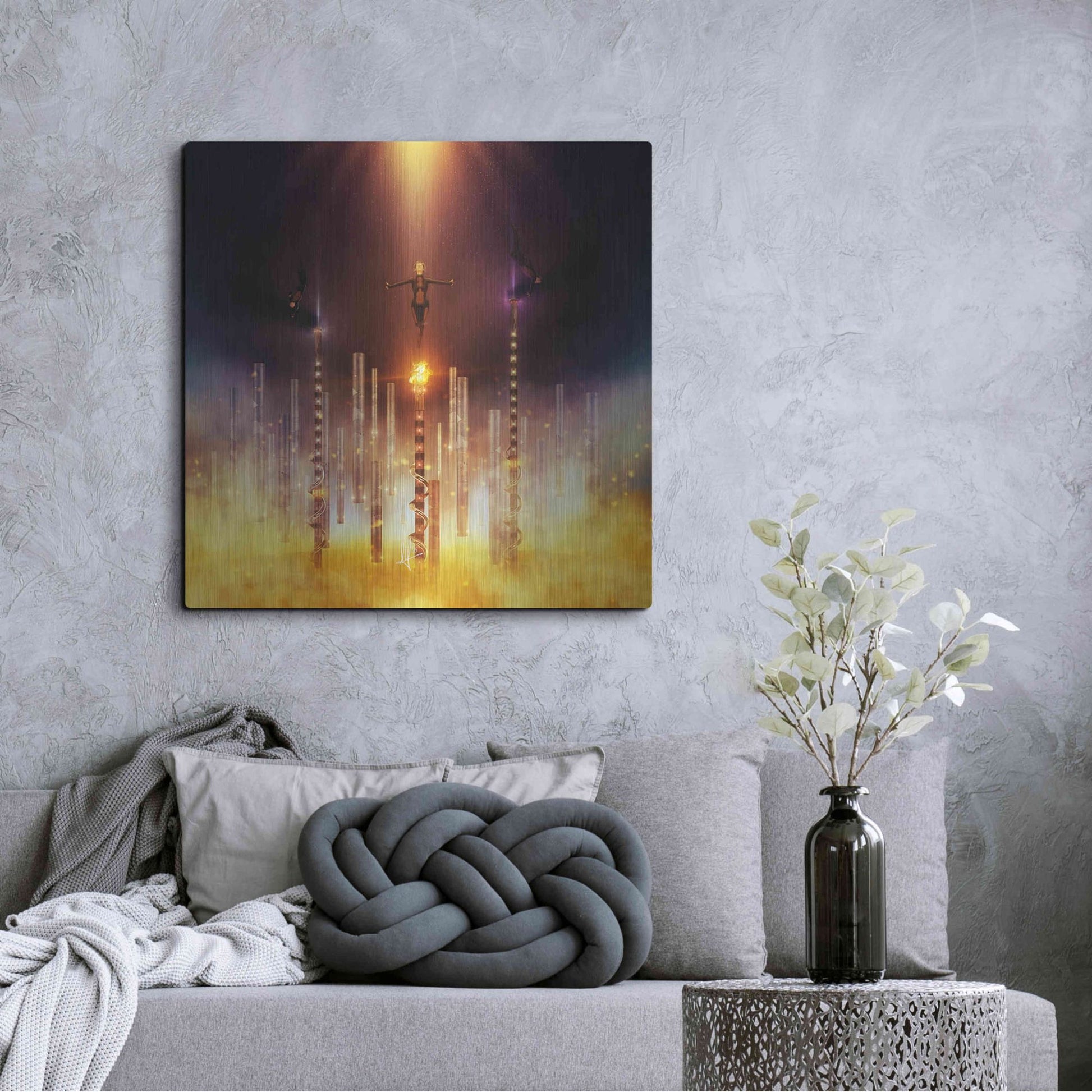 Luxe Metal Art 'Prometheus' by Mario Sanchez Nevado, Metal Wall Art,36x36