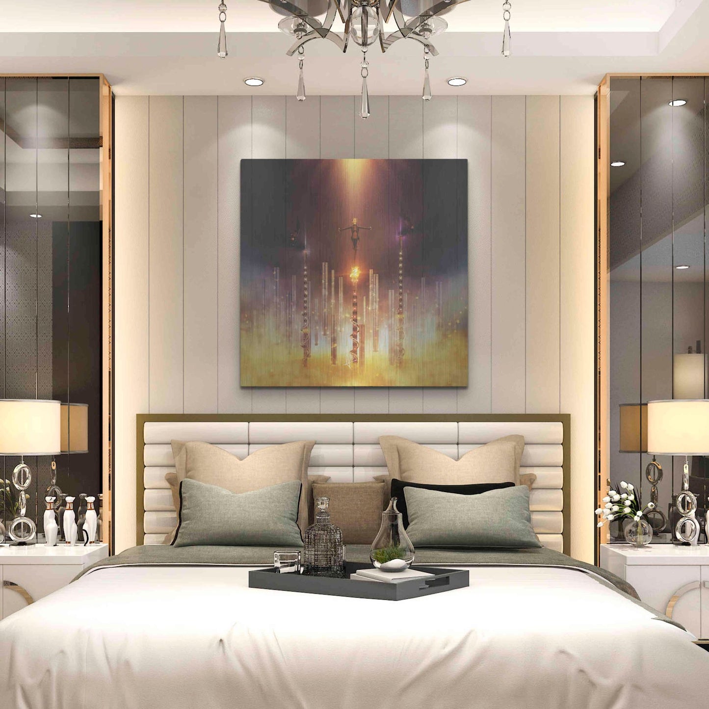 Luxe Metal Art 'Prometheus' by Mario Sanchez Nevado, Metal Wall Art,36x36