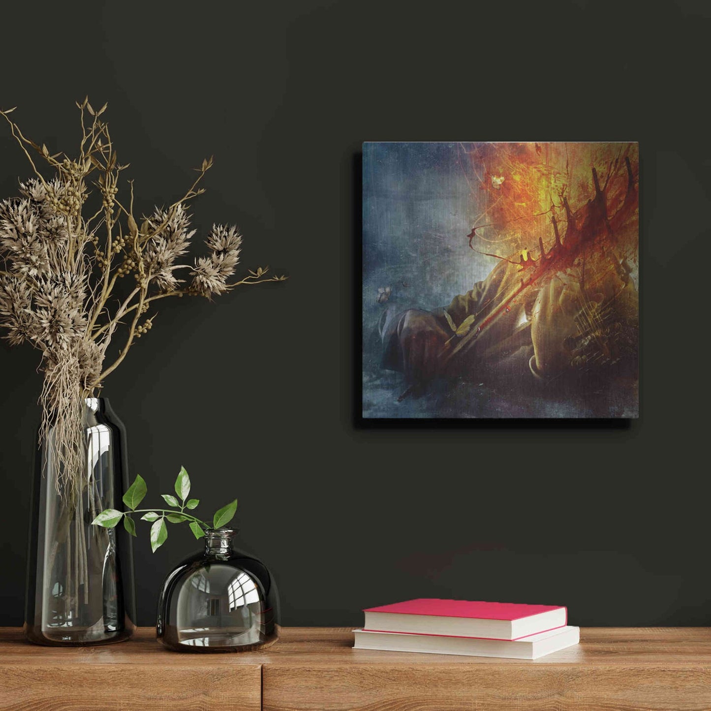 Luxe Metal Art 'A Look Into The Abyss' by Mario Sanchez Nevado, Metal Wall Art,12x12