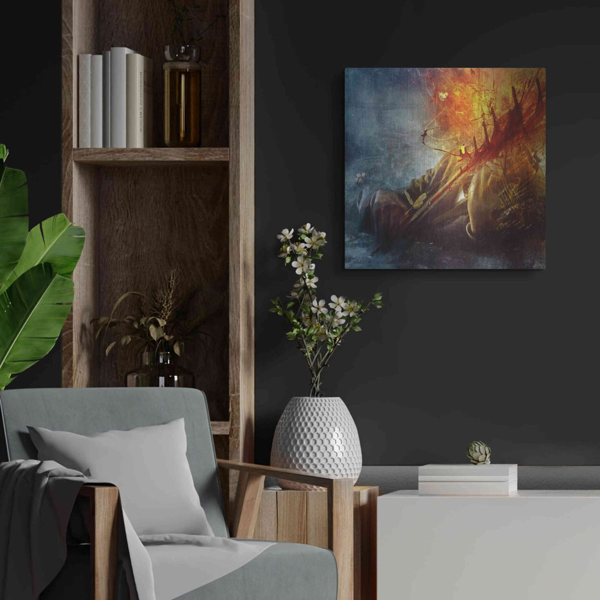'A Look Into The Abyss' by Mario Sanchez Nevado – Metal Wall Art, 24x24 room view