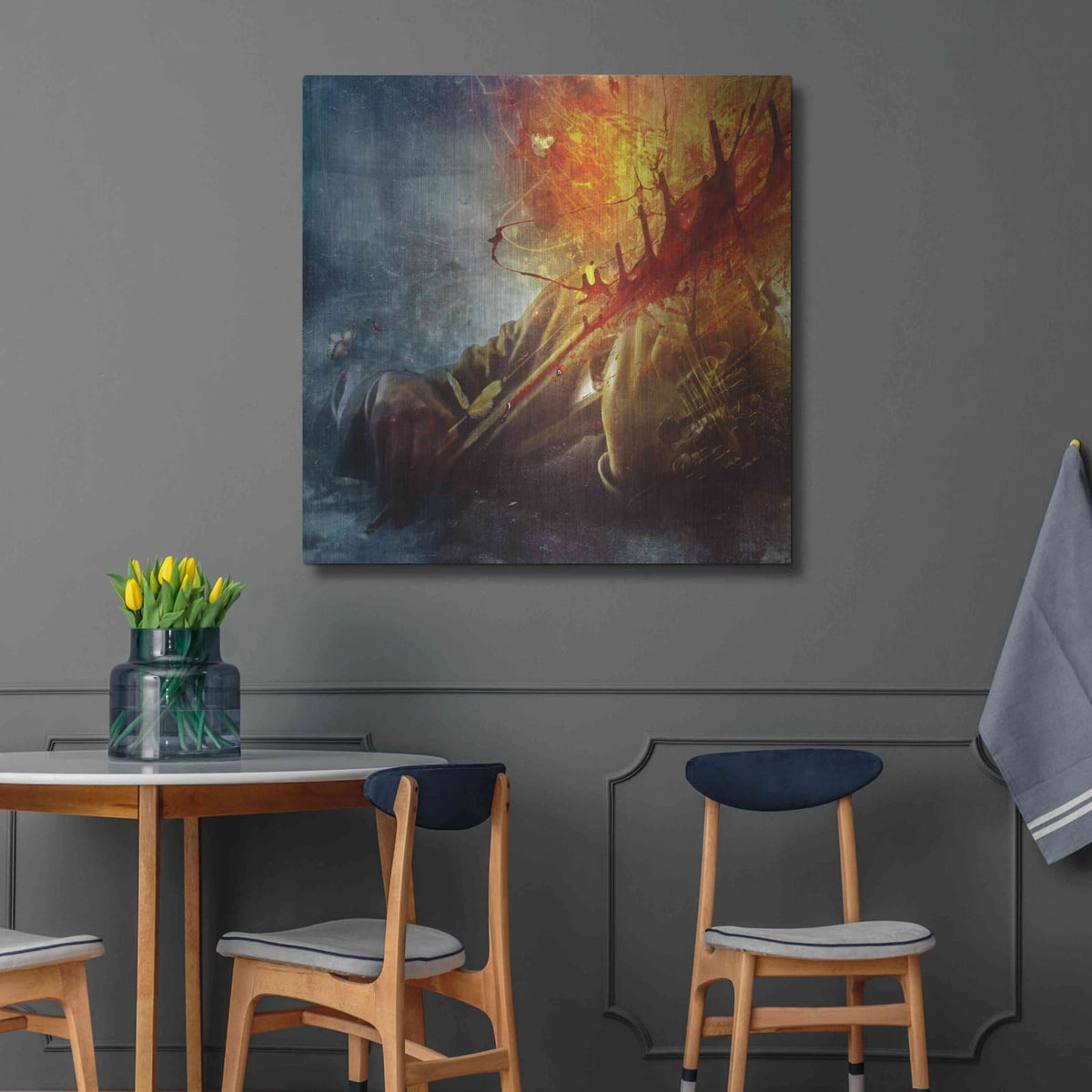 'A Look Into The Abyss' by Mario Sanchez Nevado – Metal Wall Art, 36x36 room view