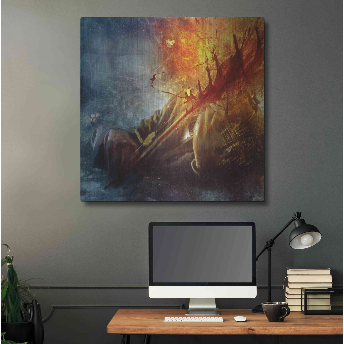 Luxe Metal Art 'A Look Into The Abyss' by Mario Sanchez Nevado, Metal Wall Art,36x36