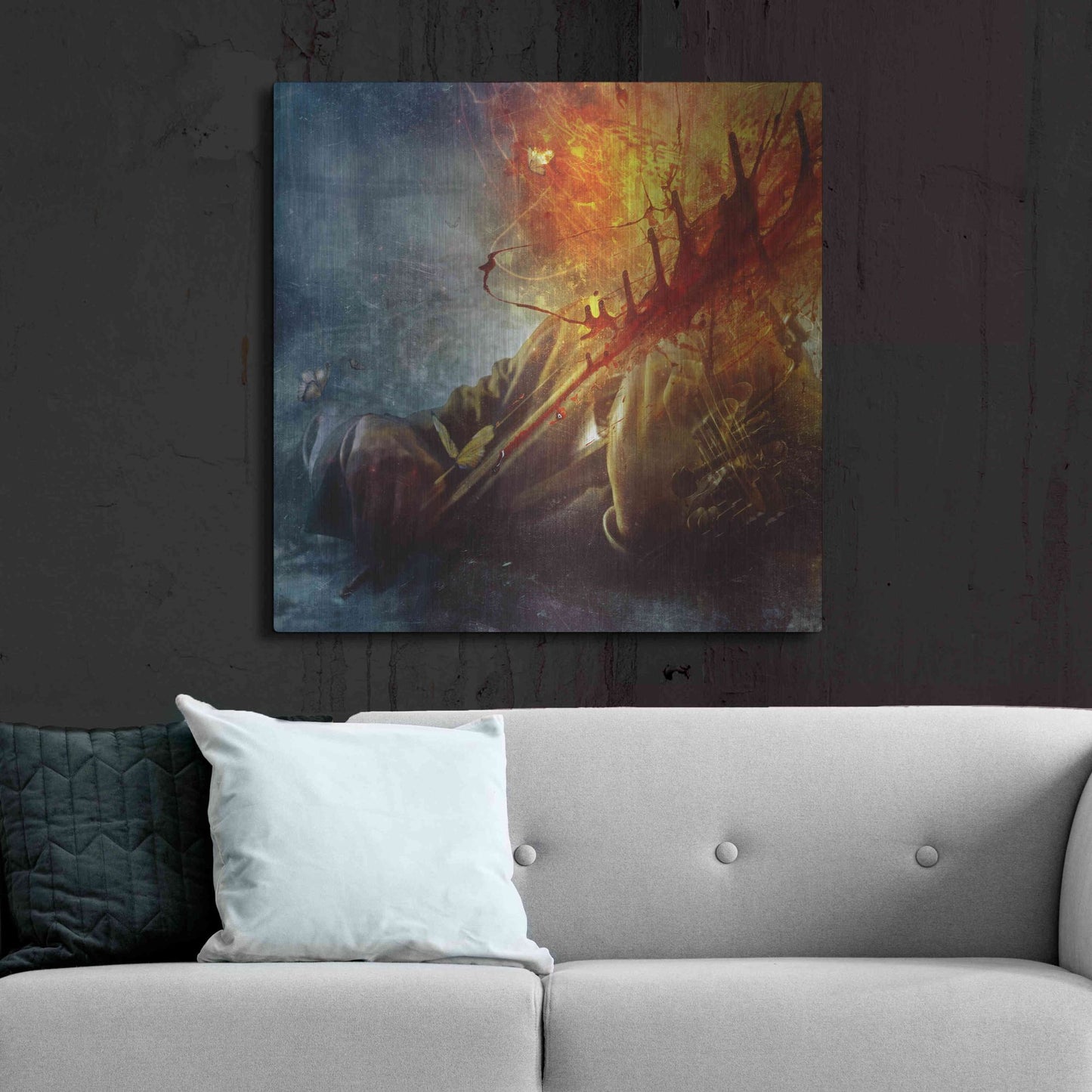 Luxe Metal Art 'A Look Into The Abyss' by Mario Sanchez Nevado, Metal Wall Art,36x36