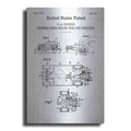 Luxe Metal Art 'Rubber band Blueprint Patent White' Metal Wall Art