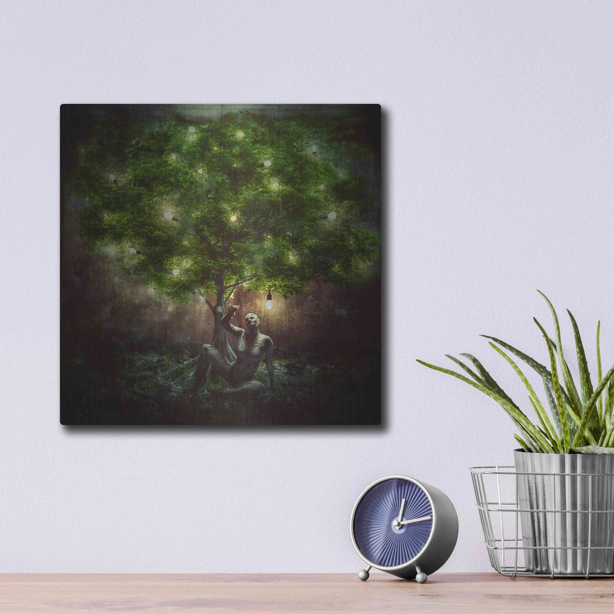 'Dear Darkness' by Mario Sanchez Nevado – Metal Wall Art, 12x12 room view