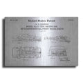 Luxe Metal Art 'Racing Car, Model Slot Type Blueprint Patent White' Metal Wall Art