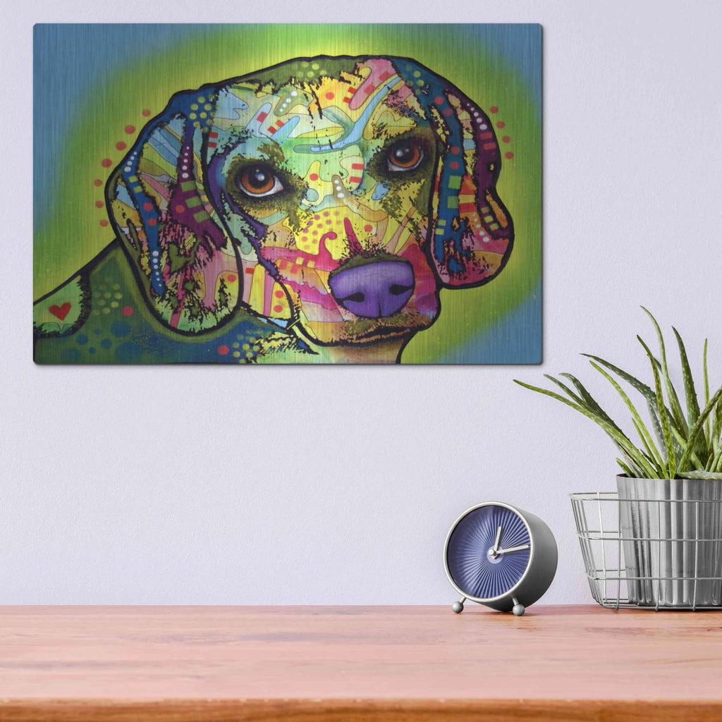 'Beagle' by Dean Russo – Metal Wall Art, 16x12 room view