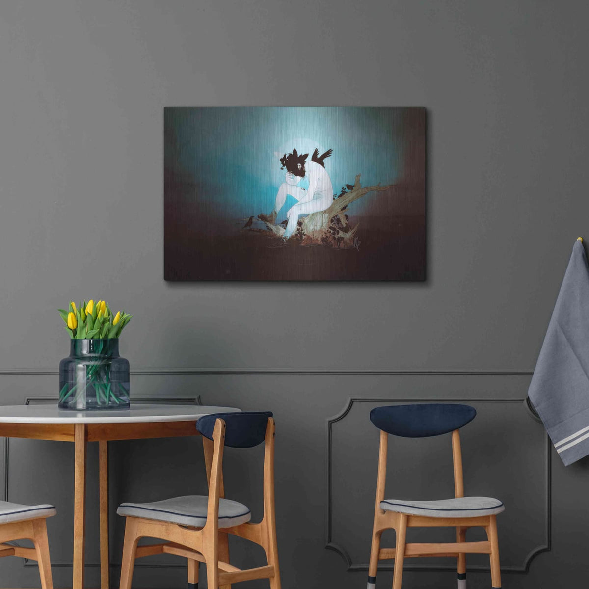 'Black Lake' by Mario Sanchez Nevado – Metal Wall Art, 36x24 room view