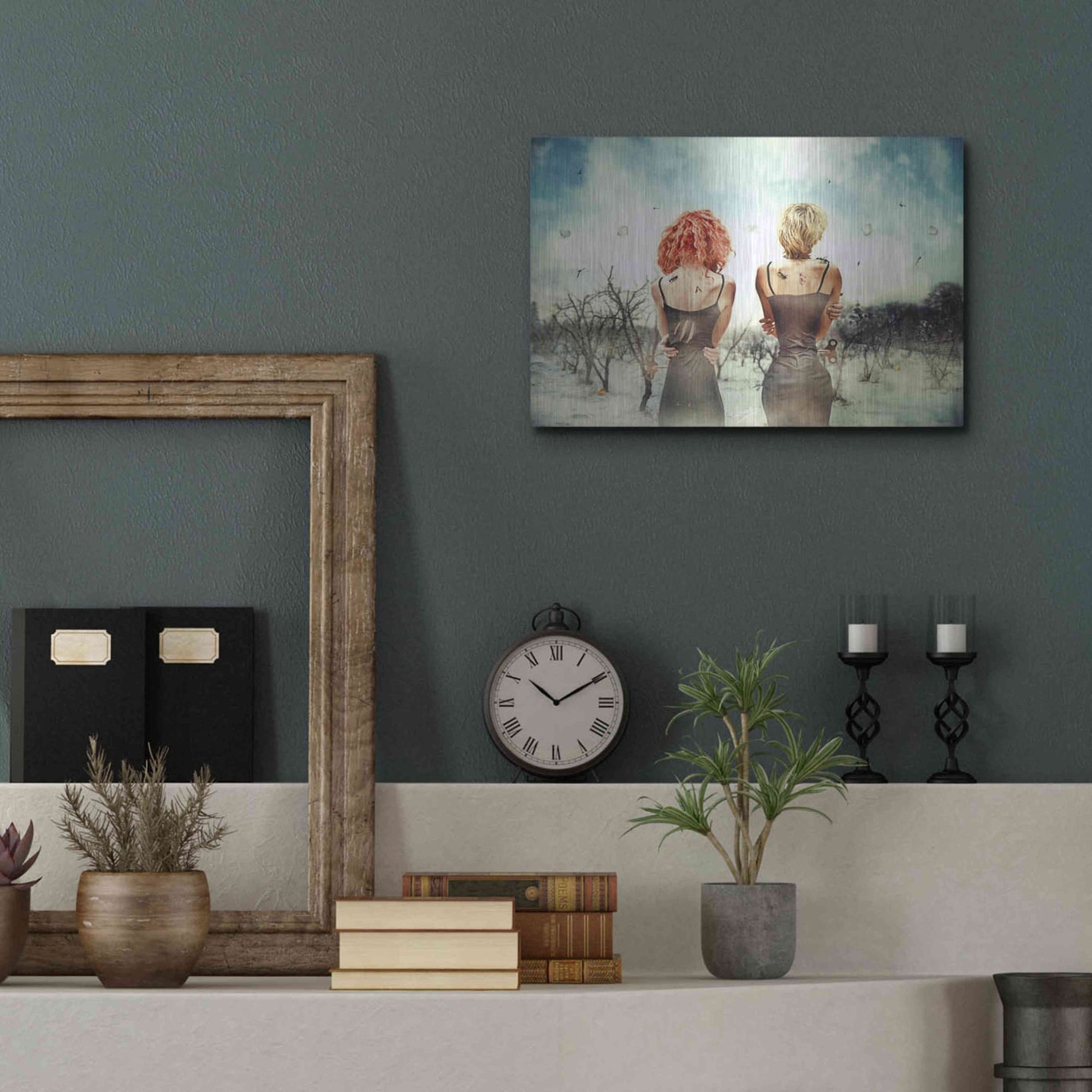 Luxe Metal Art 'Conversation' by Mario Sanchez Nevado, Metal Wall Art,16x12