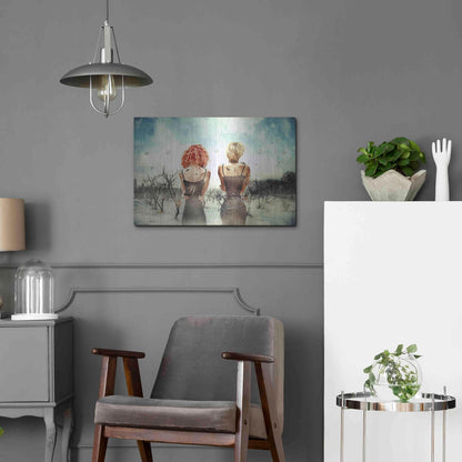 Luxe Metal Art 'Conversation' by Mario Sanchez Nevado, Metal Wall Art,24x16