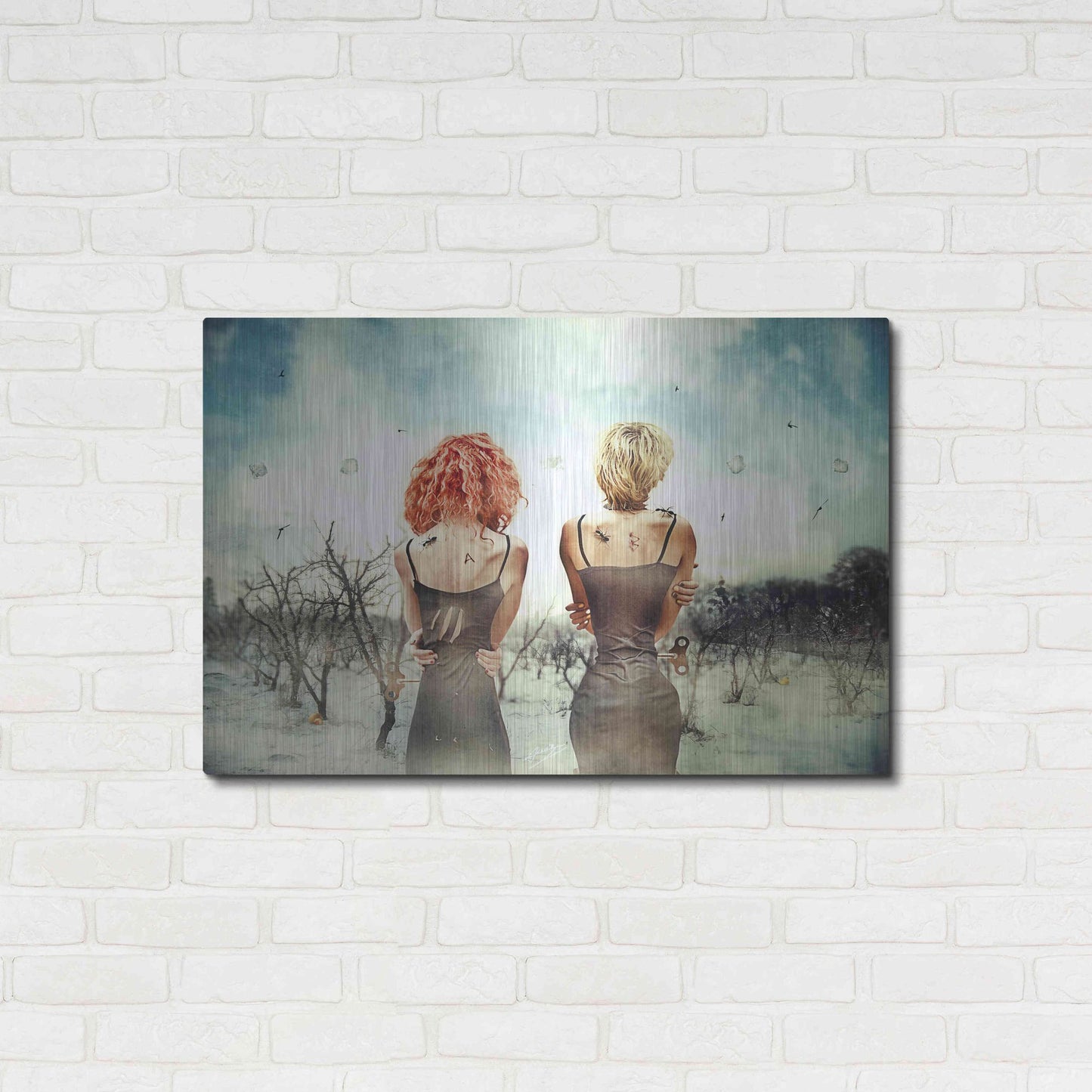 Luxe Metal Art 'Conversation' by Mario Sanchez Nevado, Metal Wall Art,36x24