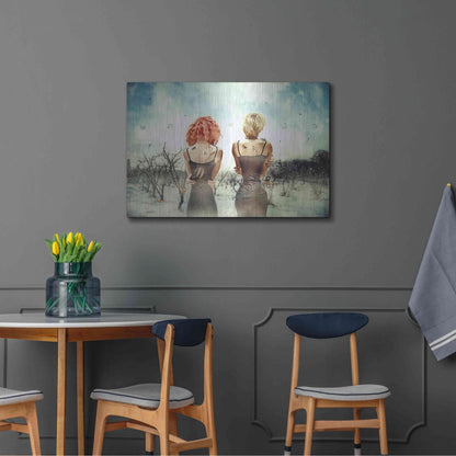 Luxe Metal Art 'Conversation' by Mario Sanchez Nevado, Metal Wall Art,36x24