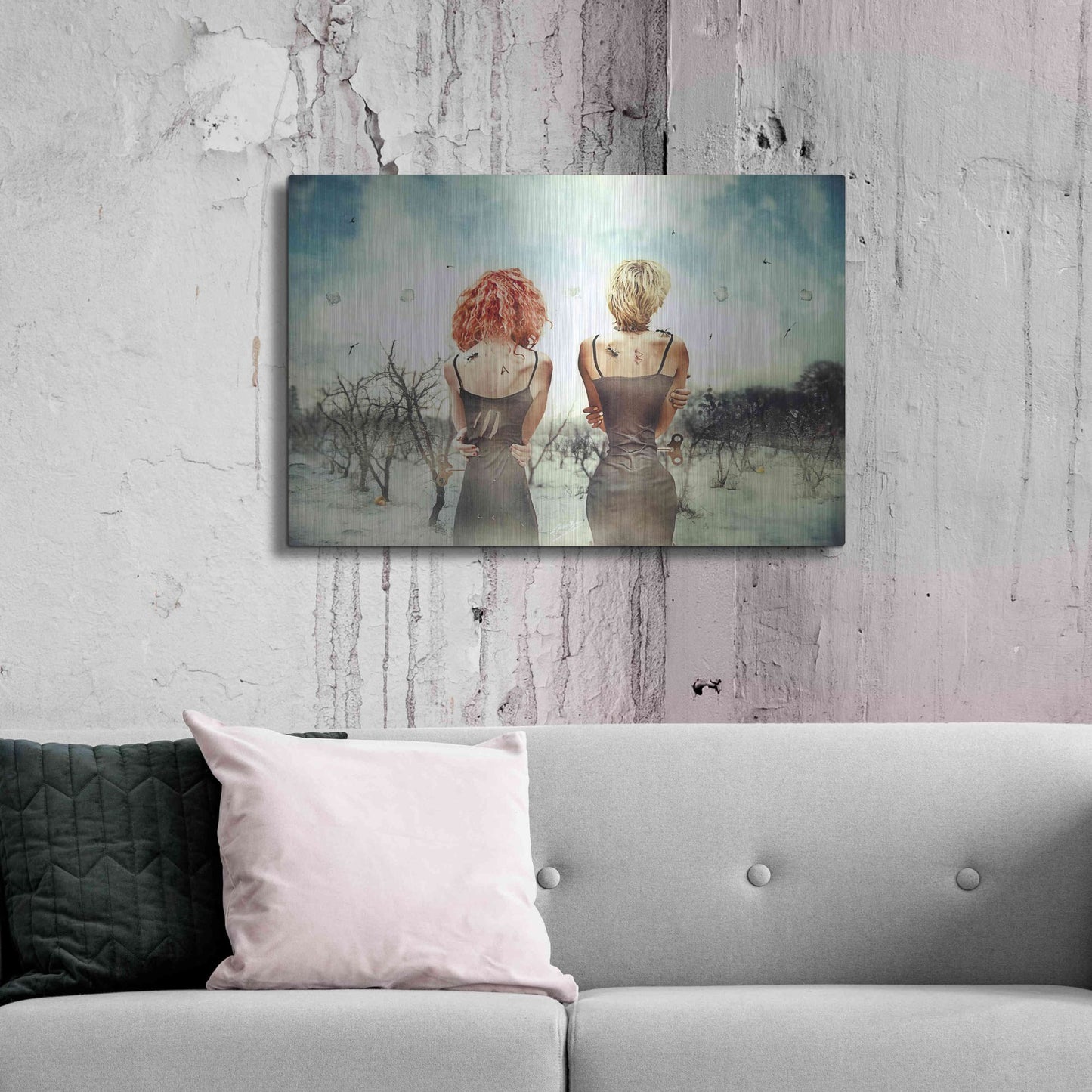 Luxe Metal Art 'Conversation' by Mario Sanchez Nevado, Metal Wall Art,36x24