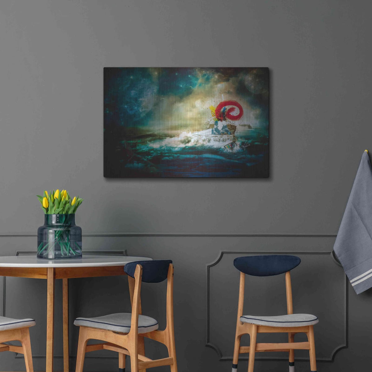 'El Transito De Las Ballenas' by Mario Sanchez Nevado – Metal Wall Art, 36x24 room view