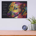 'Gratitude Pitbull' by Dean Russo – Metal Wall Art, 16x12 room view