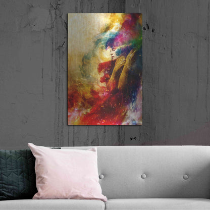 Luxe Metal Art 'Golden Gloom' by Mario Sanchez Nevado, Metal Wall Art,24x36