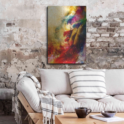 Luxe Metal Art 'Golden Gloom' by Mario Sanchez Nevado, Metal Wall Art,24x36