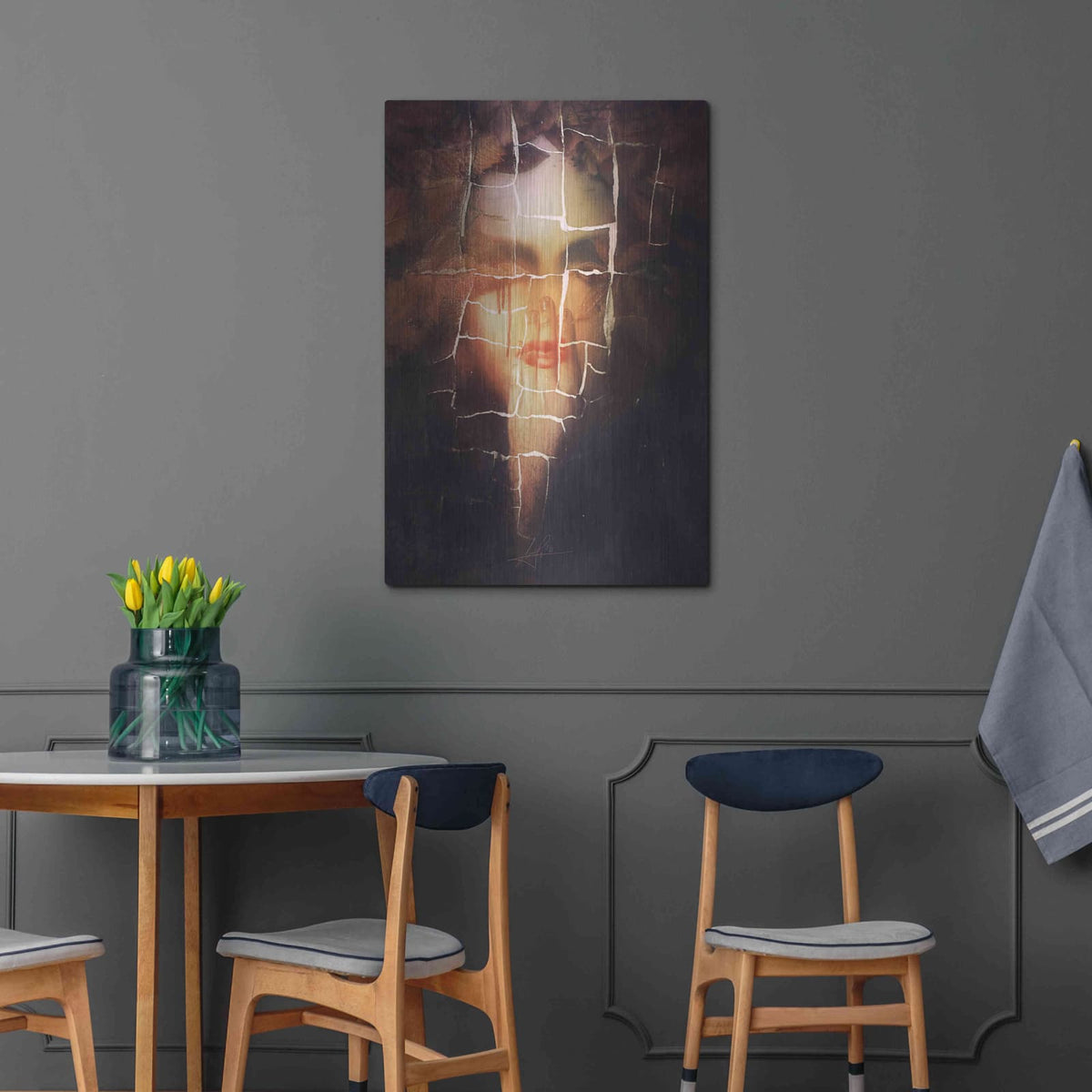 'Leaves' by Mario Sanchez Nevado – Metal Wall Art, 24x36 room view
