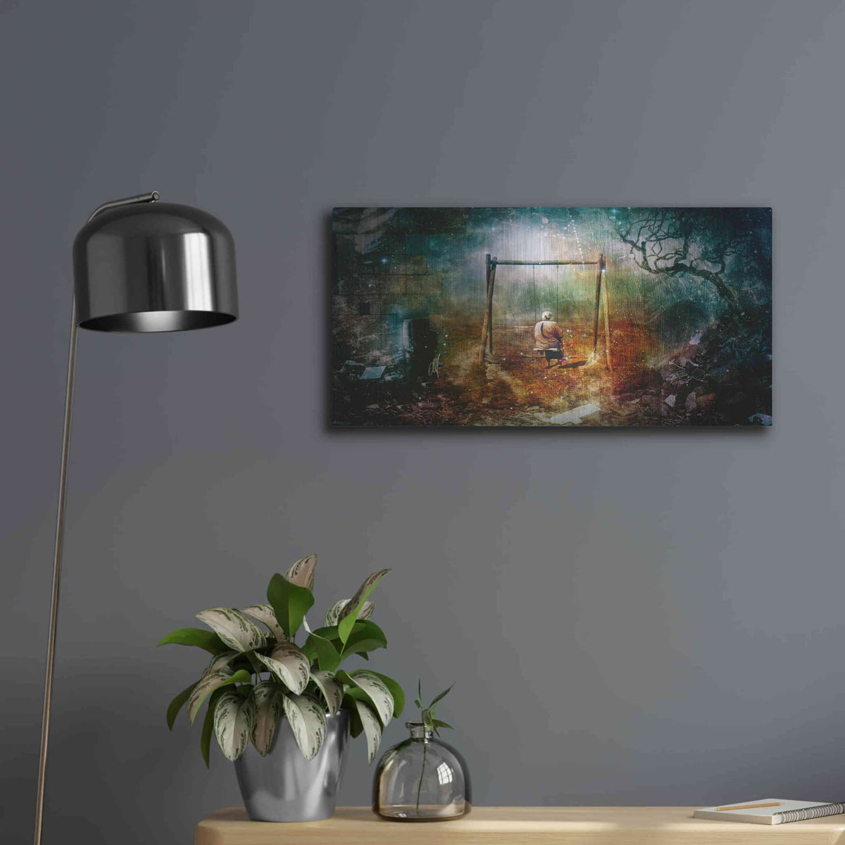 'Life Cycles' by Mario Sanchez Nevado – Metal Wall Art, 24x12 room view