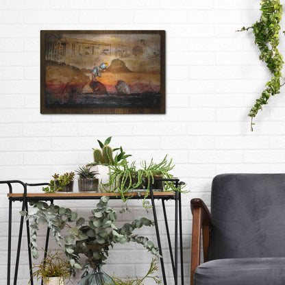 Luxe Metal Art 'Once Upon A Time' by Mario Sanchez Nevado, Metal Wall Art,16x12