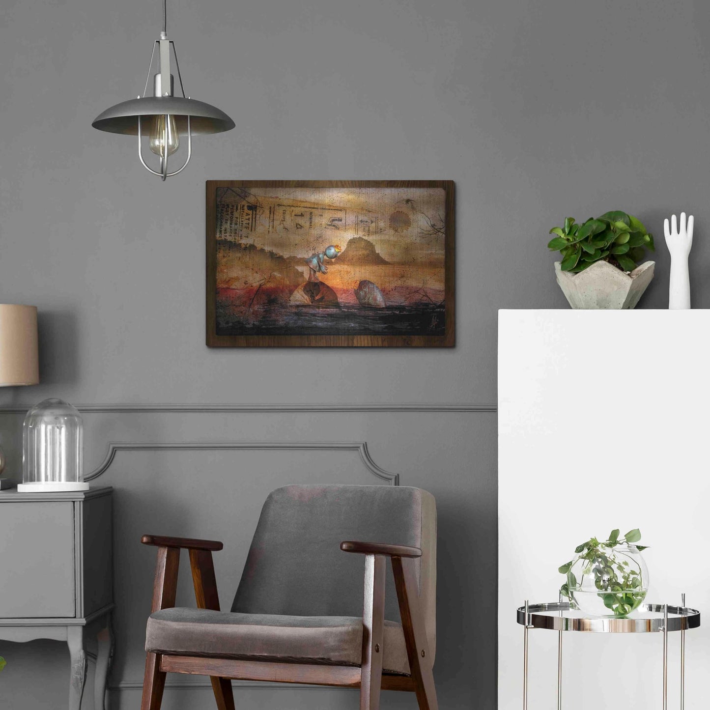 Luxe Metal Art 'Once Upon A Time' by Mario Sanchez Nevado, Metal Wall Art,24x16