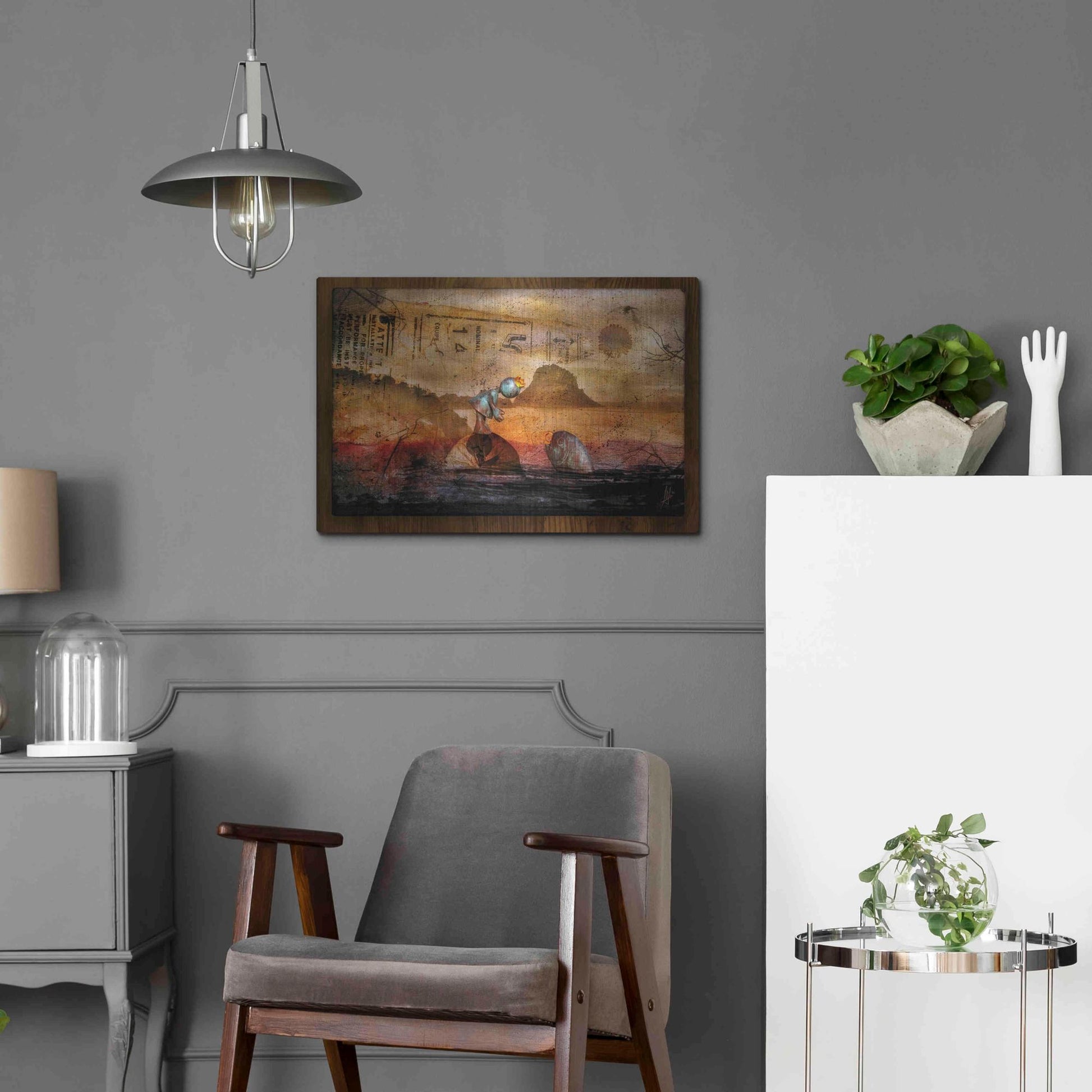 Luxe Metal Art 'Once Upon A Time' by Mario Sanchez Nevado, Metal Wall Art,24x16