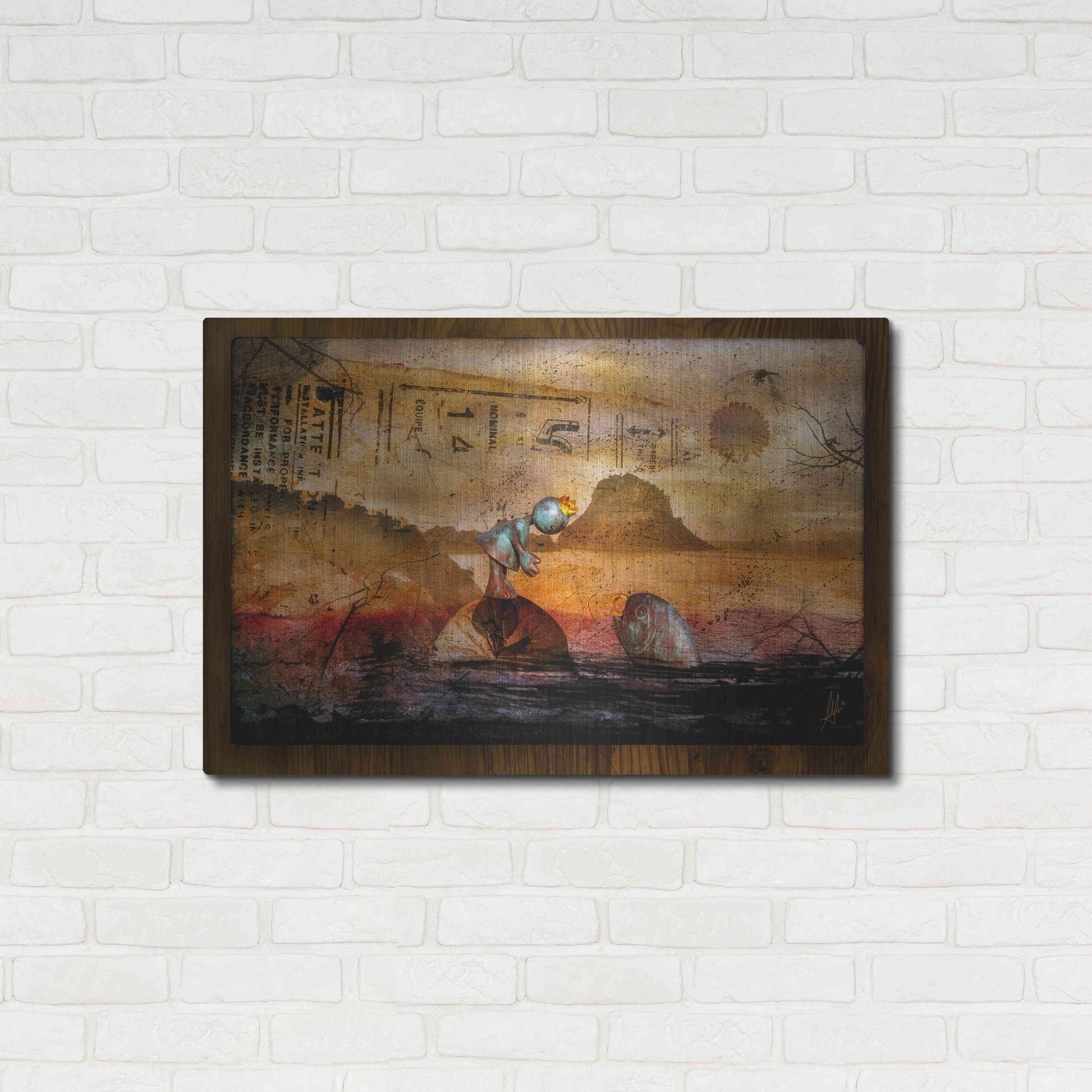 Luxe Metal Art 'Once Upon A Time' by Mario Sanchez Nevado, Metal Wall Art,36x24