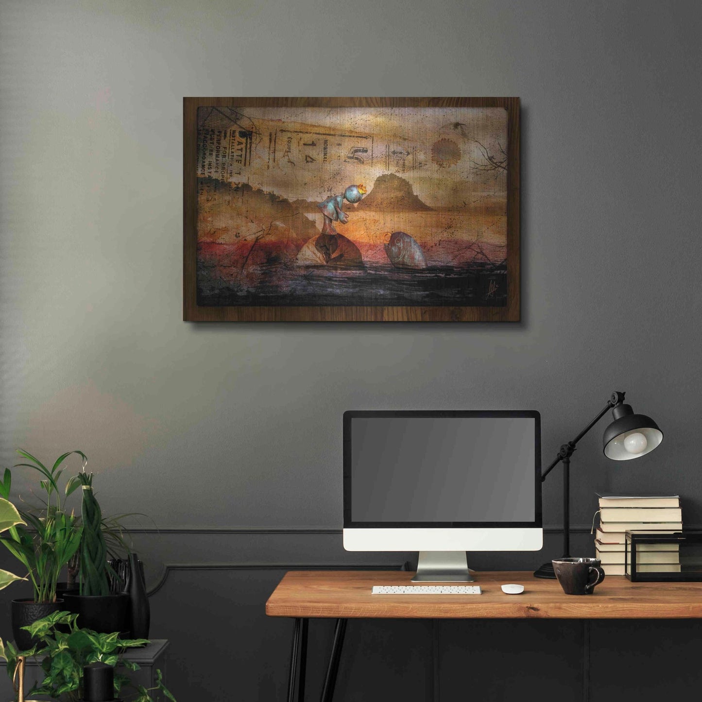 Luxe Metal Art 'Once Upon A Time' by Mario Sanchez Nevado, Metal Wall Art,36x24