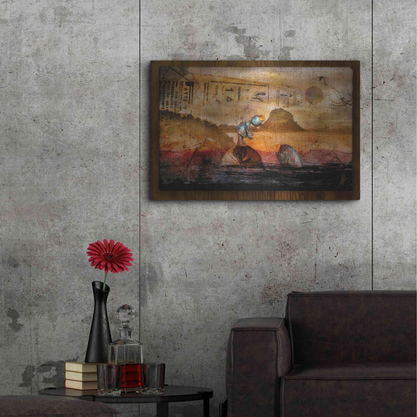 Luxe Metal Art 'Once Upon A Time' by Mario Sanchez Nevado, Metal Wall Art,36x24