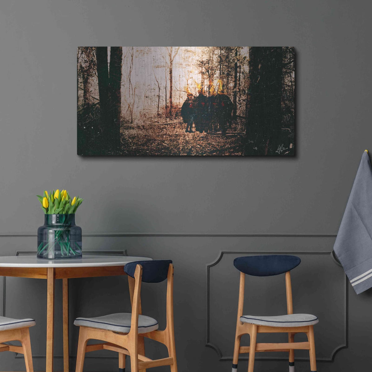 'People Are Dying' by Mario Sanchez Nevado – Metal Wall Art, 48x24 room view