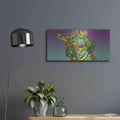 'Basset Luv' by Dean Russo – Metal Wall Art, 24x12 room view
