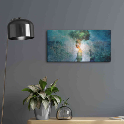 Luxe Metal Art 'The Blame' by Mario Sanchez Nevado, Metal Wall Art,24x12