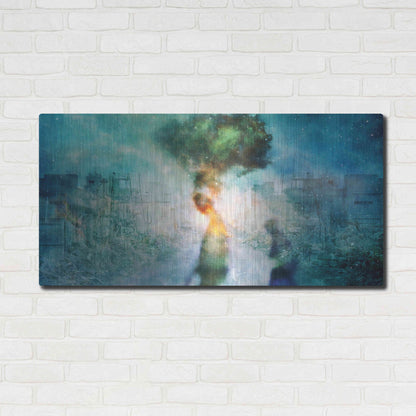 Luxe Metal Art 'The Blame' by Mario Sanchez Nevado, Metal Wall Art,48x24