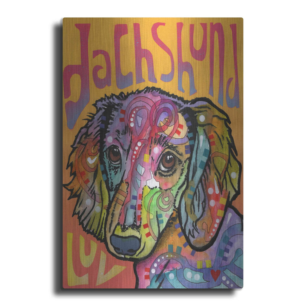'Dachshund Love' by Dean Russo – Metal Wall Art