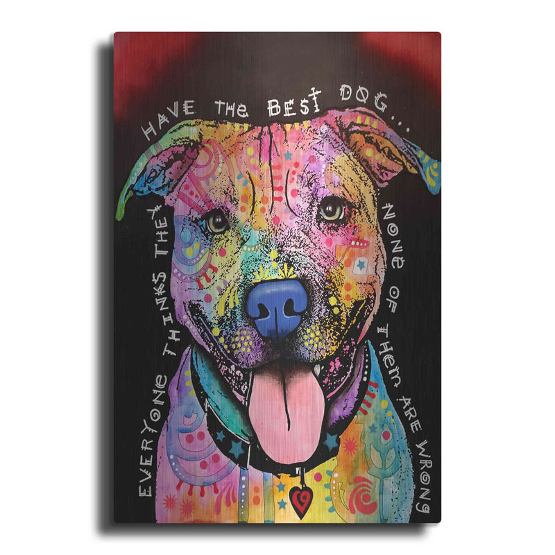 'Best Dog' by Dean Russo – Metal Wall Art