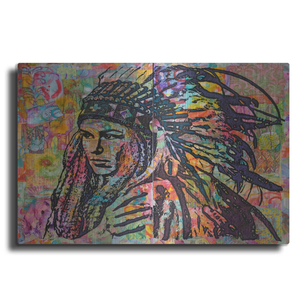 'Tiva in Head dress' by Dean Russo – Metal Wall Art
