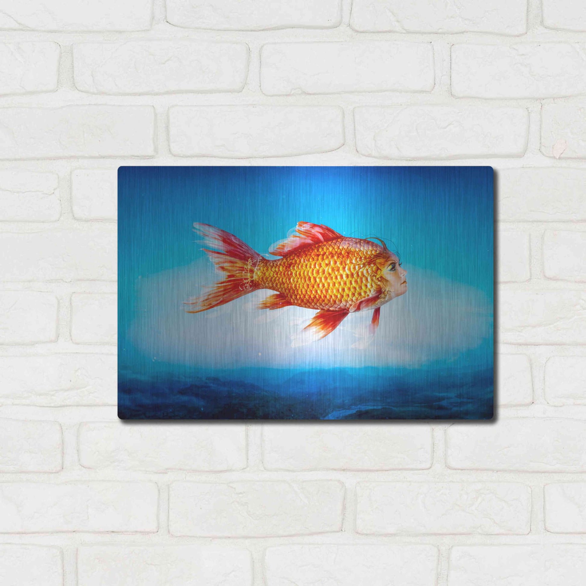 Luxe Metal Art 'The Outsider' by Mario Sanchez Nevado, Metal Wall Art,16x12