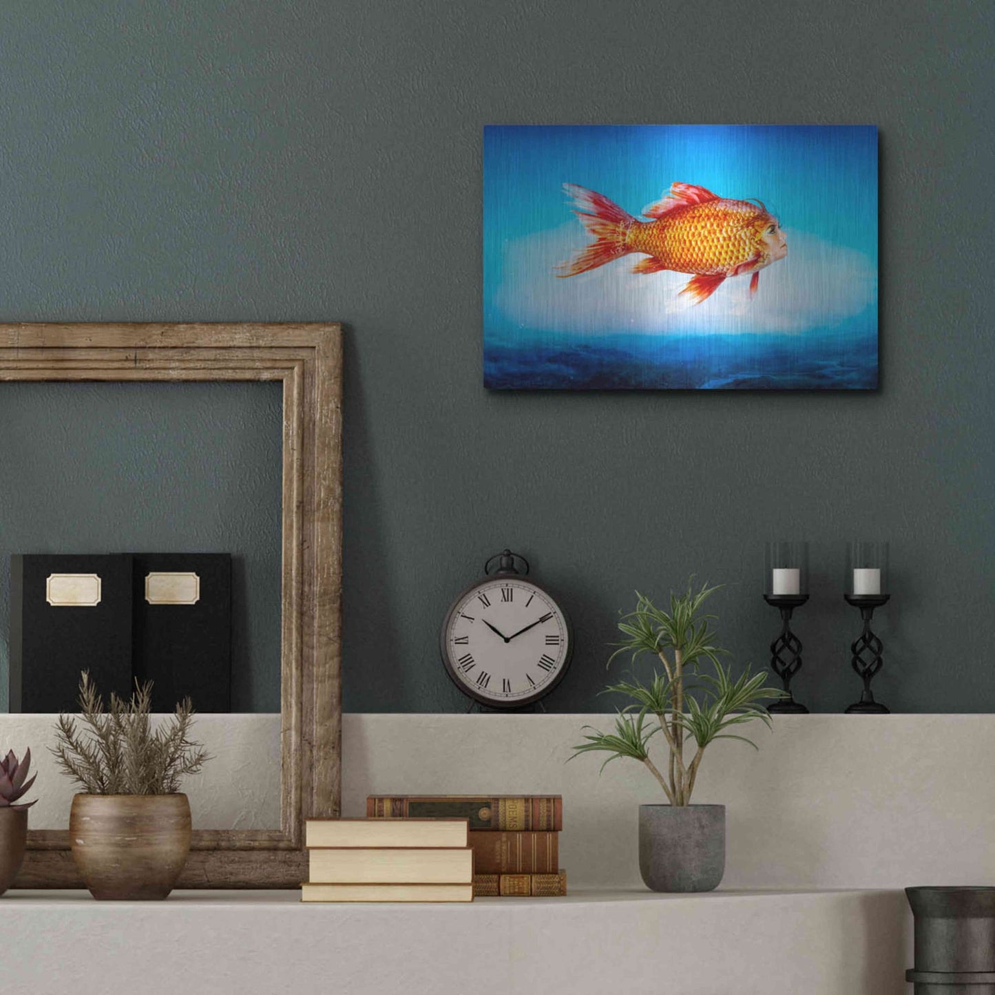 Luxe Metal Art 'The Outsider' by Mario Sanchez Nevado, Metal Wall Art,16x12