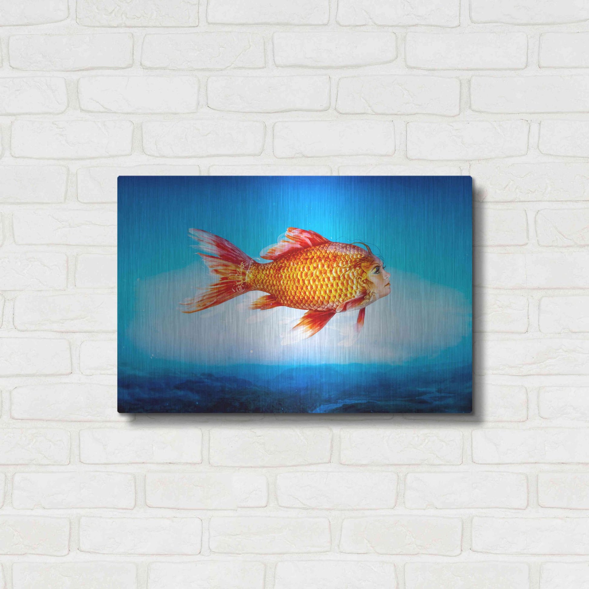 Luxe Metal Art 'The Outsider' by Mario Sanchez Nevado, Metal Wall Art,24x16