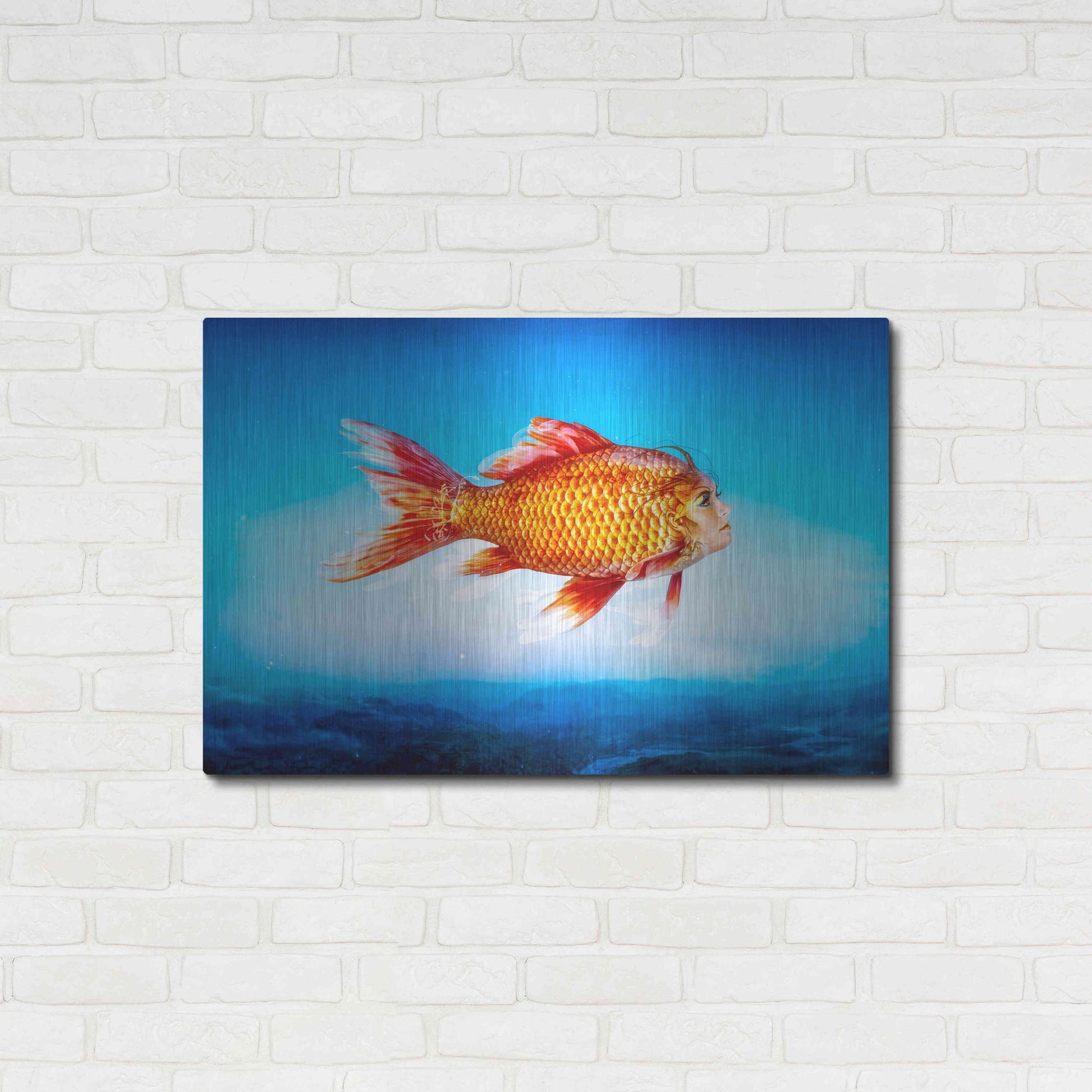 Luxe Metal Art 'The Outsider' by Mario Sanchez Nevado, Metal Wall Art,36x24