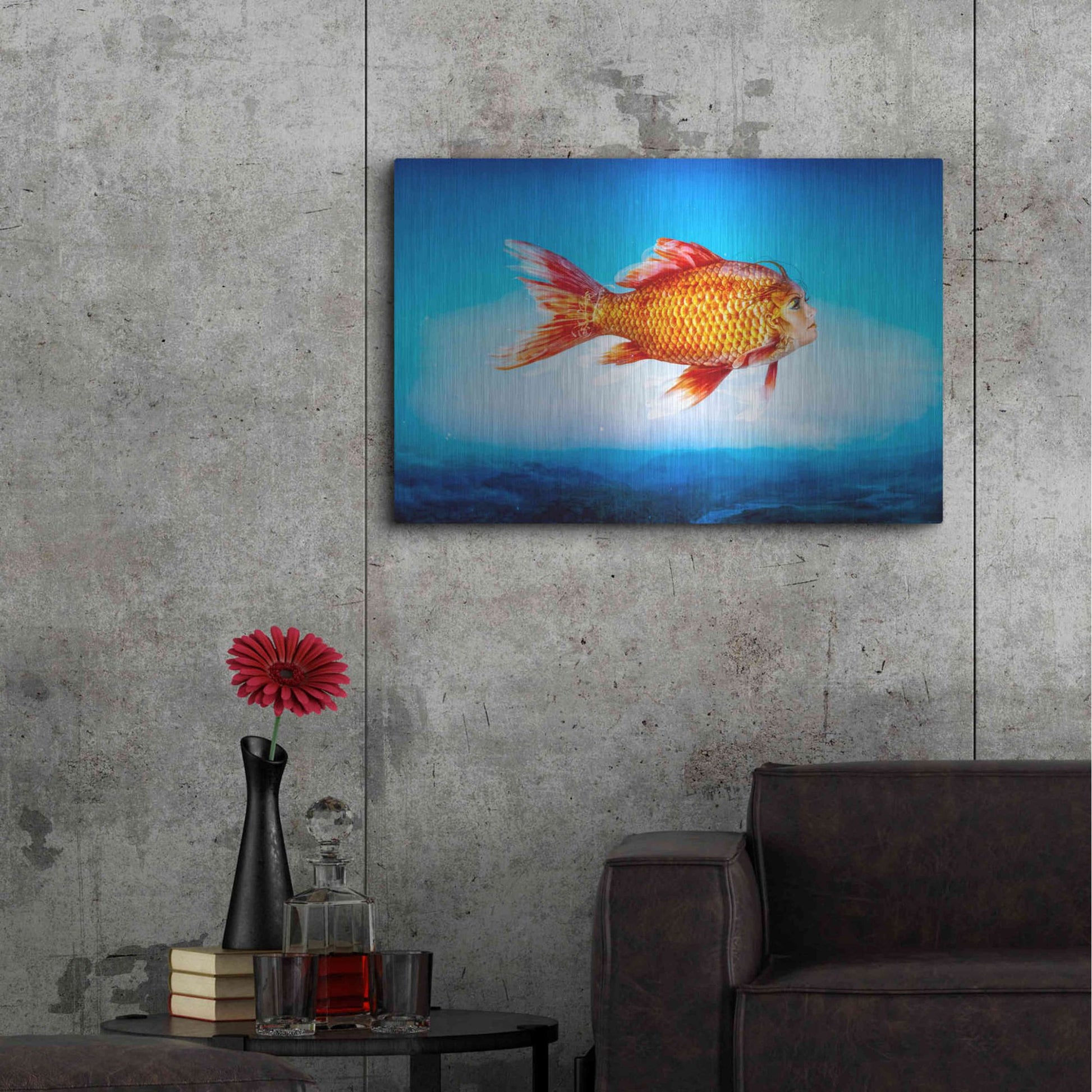 Luxe Metal Art 'The Outsider' by Mario Sanchez Nevado, Metal Wall Art,36x24