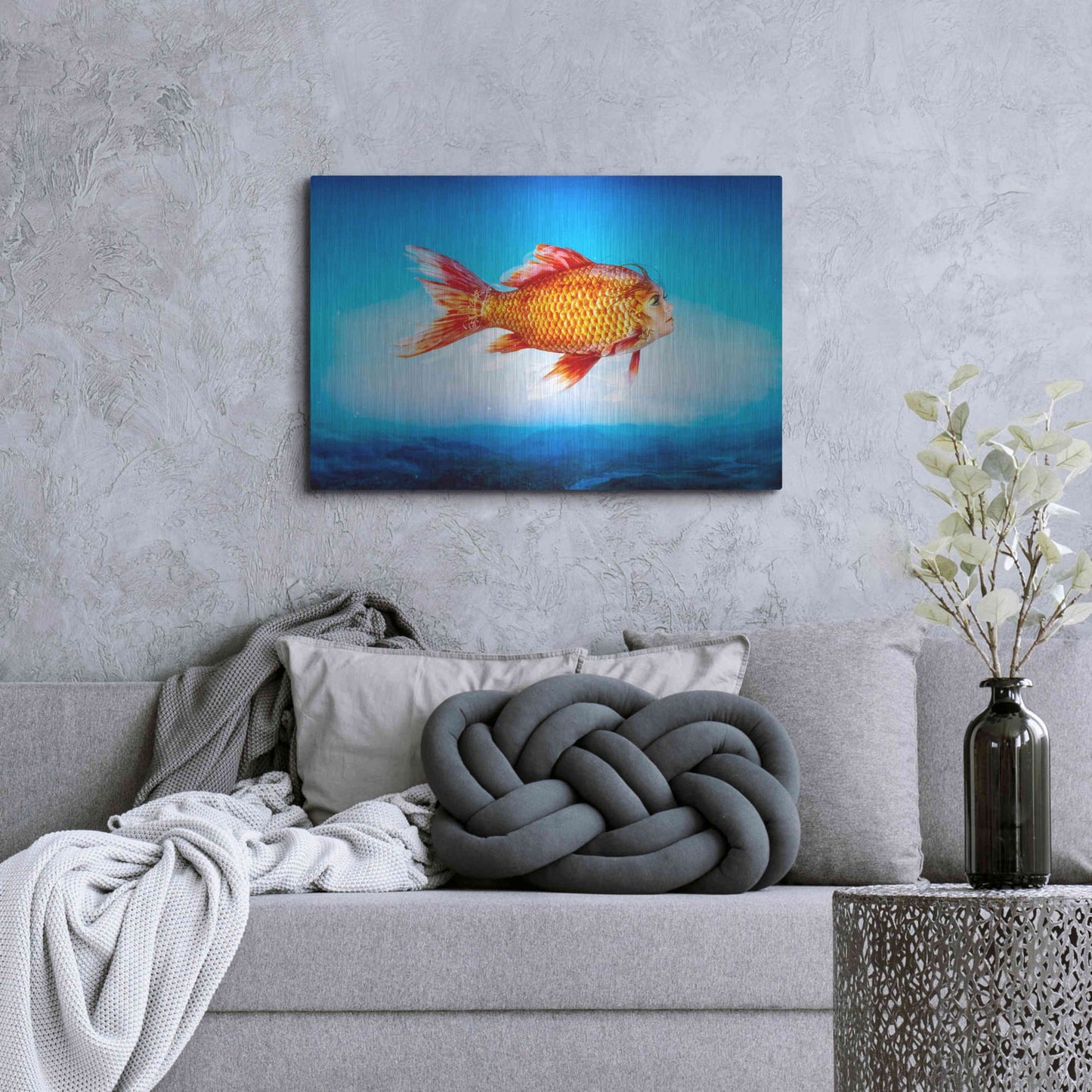 Luxe Metal Art 'The Outsider' by Mario Sanchez Nevado, Metal Wall Art,36x24