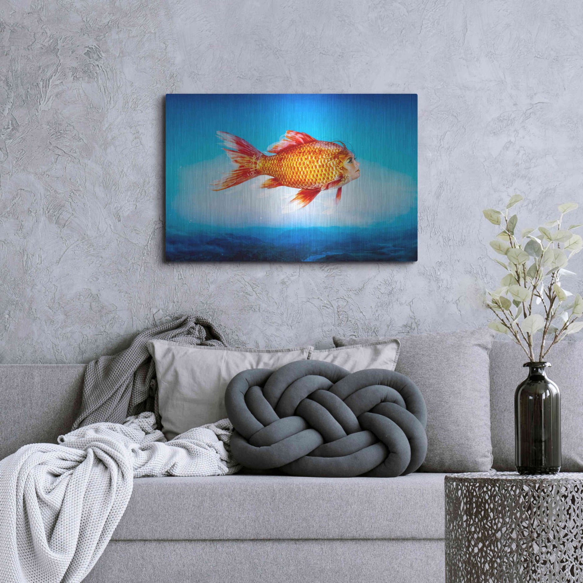 Luxe Metal Art 'The Outsider' by Mario Sanchez Nevado, Metal Wall Art,36x24