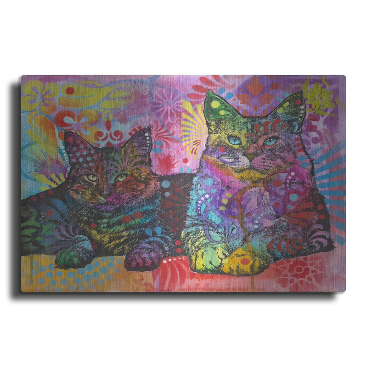 '2 Cats' by Dean Russo – Metal Wall Art