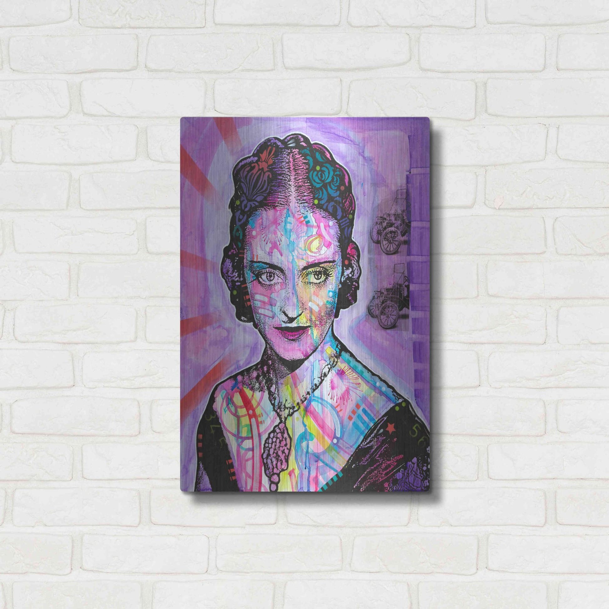 Luxe Metal Art 'Bette Davis' by Dean Russo, Metal Wall Art,16x24