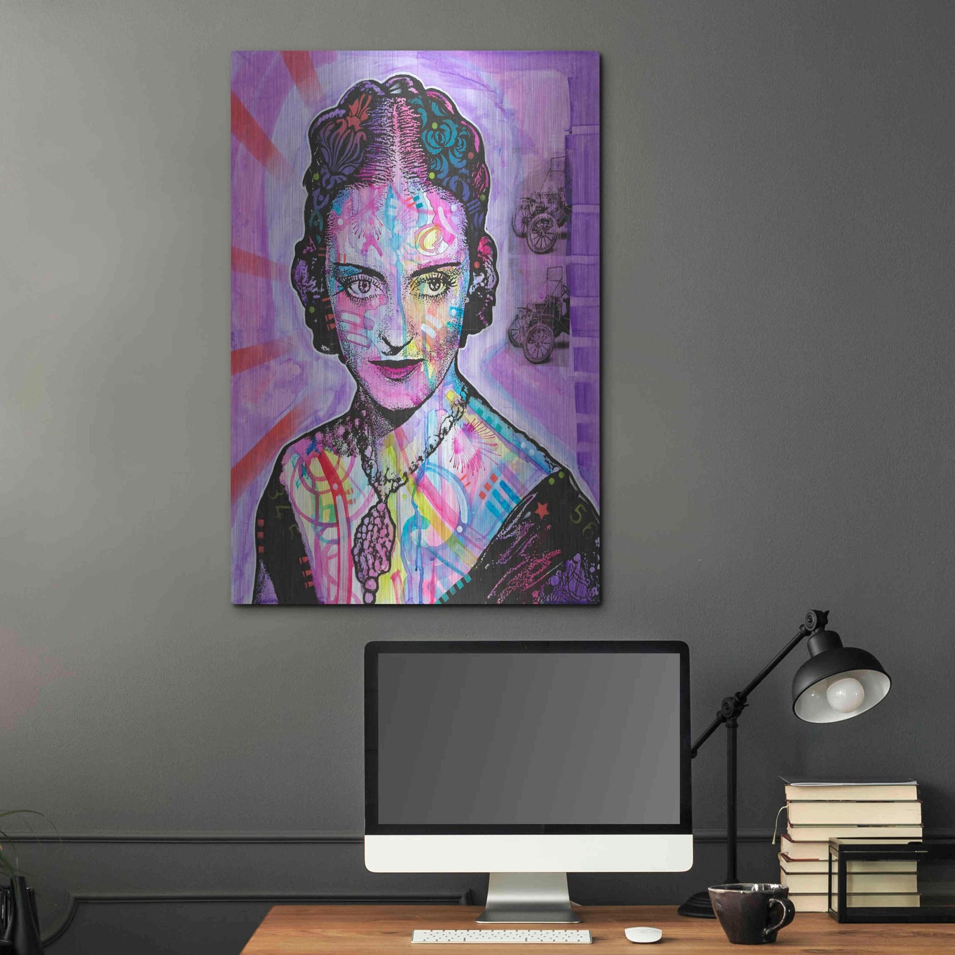 Luxe Metal Art 'Bette Davis' by Dean Russo, Metal Wall Art,24x36